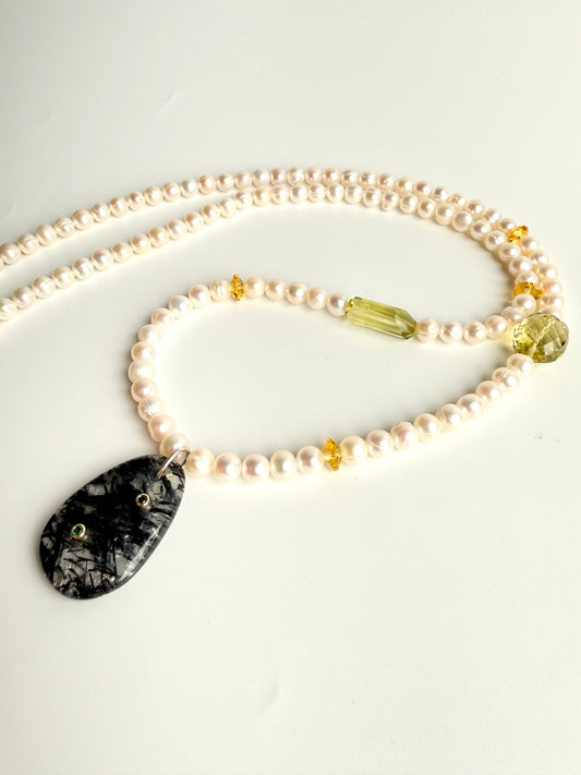 ASH with Rutile Quartz Charm