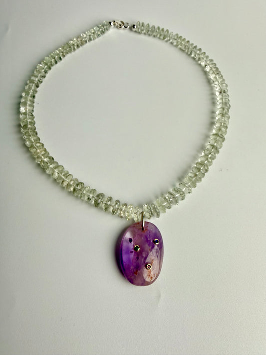 MOSS with Amethyst Charm