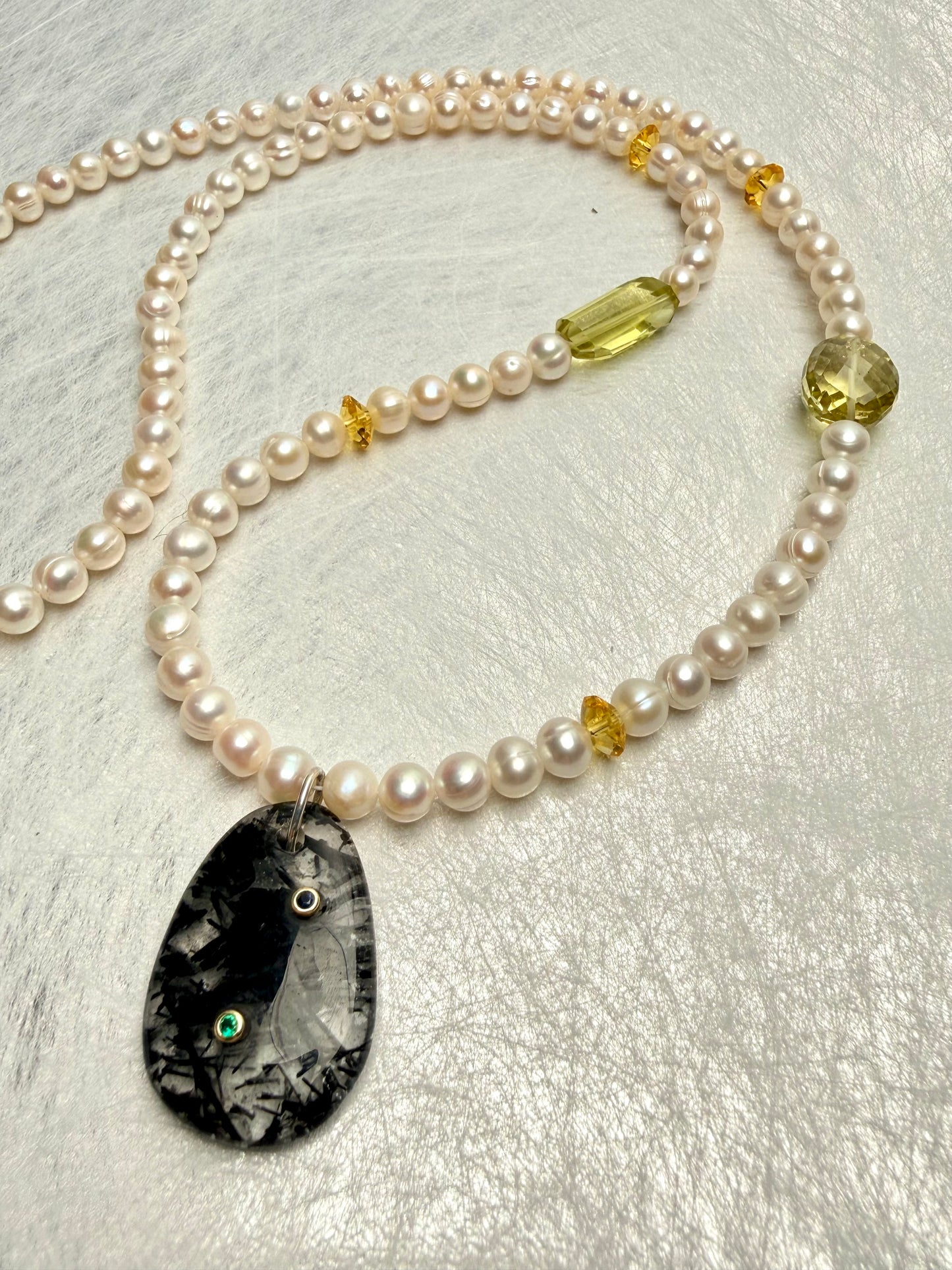 ASH with Rutile Quartz Charm